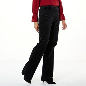 DG2 by Diane Gilman Stretch Velvet Pull On Trouser Size 10 Black Career Work NEW